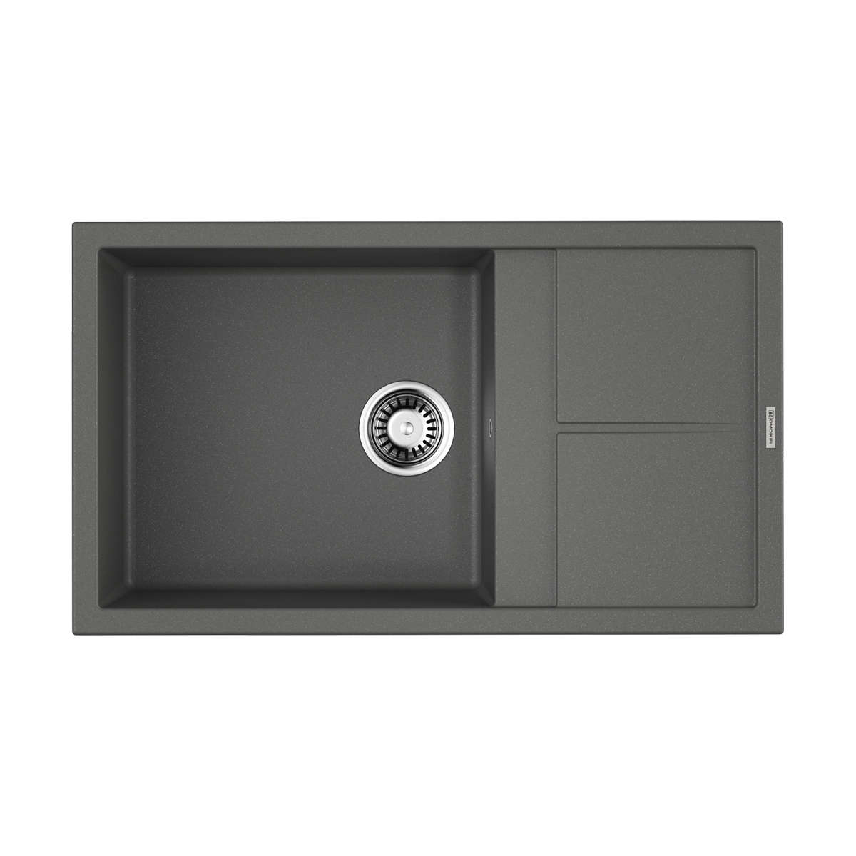 Мойка кухонная Omoikiri Sumi 86PL 86х50 см платина, с крылом, искусственный камень